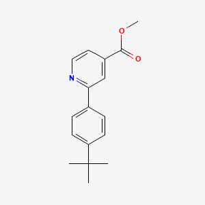 molecular formula C17H19NO2 B7963010 Methyl 2-(4-tert-butylphenyl)pyridine-4-carboxylate 