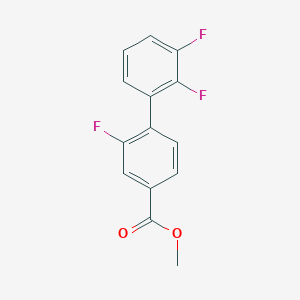 molecular formula C14H9F3O2 B7963030 2,2',3'-Trifluorobiphenyl-4-carboxylic acid methyl ester 