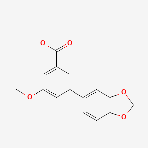 molecular formula C16H14O5 B7963046 Methyl 3-(2H-1,3-benzodioxol-5-YL)-5-methoxybenzoate CAS No. 1820618-35-6