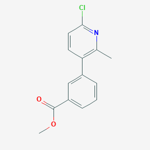 molecular formula C14H12ClNO2 B7963061 Methyl 3-(6-chloro-2-methylpyridin-3-YL)benzoate 