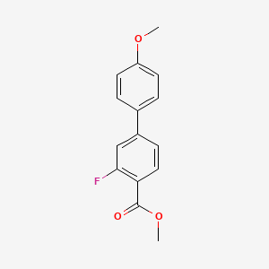 molecular formula C15H13FO3 B7963064 Methyl 2-fluoro-4-(4-methoxyphenyl)benzoate 