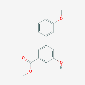 molecular formula C15H14O4 B7963066 Methyl 3-hydroxy-5-(3-methoxyphenyl)benzoate 