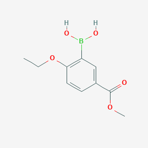 molecular formula C10H13BO5 B7963078 [2-Ethoxy-5-(methoxycarbonyl)phenyl]boronic acid 