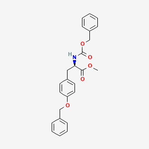 molecular formula C25H25NO5 B7963108 Methyl (2R)-2-{[(benzyloxy)carbonyl]amino}-3-[4-(benzyloxy)phenyl]propanoate 