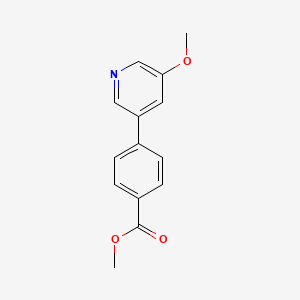 molecular formula C14H13NO3 B7963126 Methyl 4-(5-methoxypyridin-3-YL)benzoate 