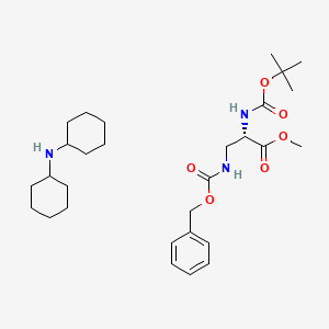 molecular formula C29H47N3O6 B7963162 dicyclohexylamine methyl (2S)-3-{[(benzyloxy)carbonyl]amino}-2-{[(tert-butoxy)carbonyl]amino}propanoate 