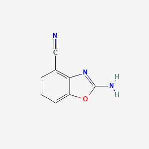 molecular formula C8H5N3O B7963172 2-Amino-1,3-benzoxazole-4-carbonitrile 