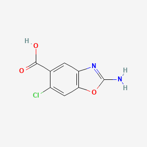 molecular formula C8H5ClN2O3 B7963181 2-Amino-6-chloro-1,3-benzoxazole-5-carboxylic acid 