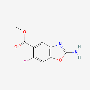 molecular formula C9H7FN2O3 B7963193 Methyl 2-amino-6-fluoro-1,3-benzoxazole-5-carboxylate 