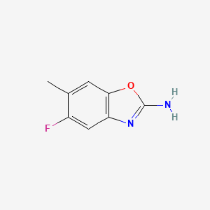 molecular formula C8H7FN2O B7963203 5-Fluoro-6-methyl-1,3-benzoxazol-2-amine 