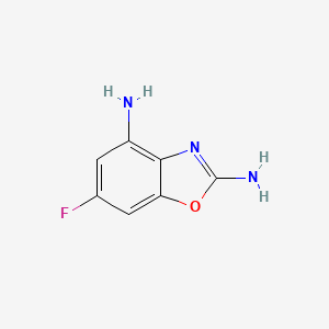 molecular formula C7H6FN3O B7963207 6-Fluoro-1,3-benzoxazole-2,4-diamine 