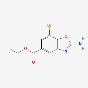 molecular formula C10H9BrN2O3 B7963223 Ethyl 2-amino-7-bromo-1,3-benzoxazole-5-carboxylate CAS No. 1820687-34-0