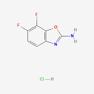 molecular formula C7H5ClF2N2O B7963229 6,7-Difluoro-1,3-benzoxazol-2-amine hydrochloride 