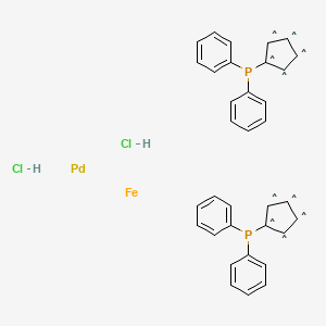 molecular formula C34H30Cl2FeP2Pd B7963254 CID 134992536 