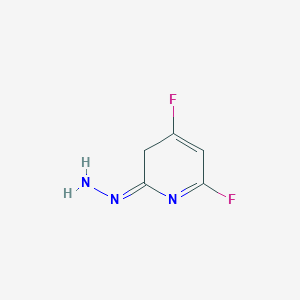 molecular formula C5H5F2N3 B7963278 4,6-Difluoro-2-hydrazono-2,3-dihydropyridine 