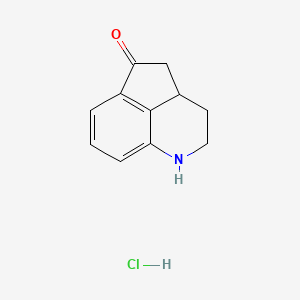molecular formula C11H12ClNO B7963280 7-Azatricyclo[6.3.1.0^{4,12}]dodeca-1(11),8(12),9-trien-2-one hydrochloride 