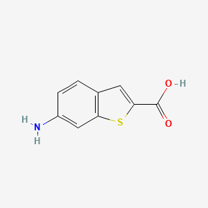 molecular formula C9H7NO2S B7963281 6-Amino-1-benzothiophene-2-carboxylic acid 
