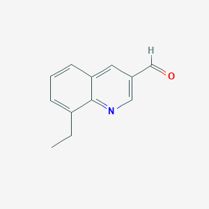 molecular formula C12H11NO B7963301 8-Ethylquinoline-3-carbaldehyde 