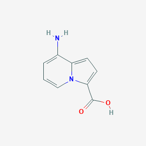 molecular formula C9H8N2O2 B7963326 8-Amino-indolizine-3-carboxylic acid 