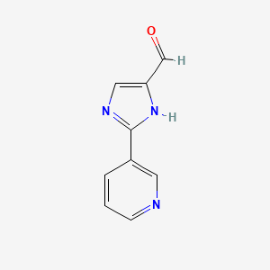 molecular formula C9H7N3O B7963339 2-(3-Pyridinyl)-1H-imidazole-4-carbaldehyde CAS No. 279251-09-1