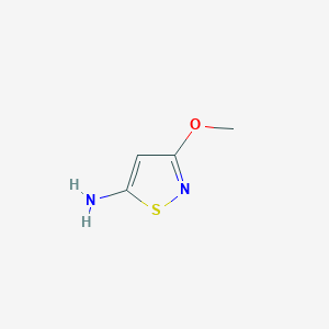 molecular formula C4H6N2OS B7963379 3-Methoxy-1,2-thiazol-5-amine 
