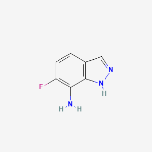 molecular formula C7H6FN3 B7963412 6-Fluoro-1H-indazol-7-amine 