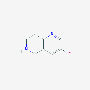 molecular formula C8H9FN2 B7963424 3-Fluoro-5,6,7,8-tetrahydro-1,6-naphthyridine 