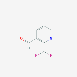 molecular formula C7H5F2NO B7963452 2-(Difluoromethyl)nicotinaldehyde 