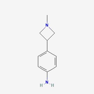 molecular formula C10H14N2 B7963472 4-(1-Methylazetidin-3-yl)aniline 