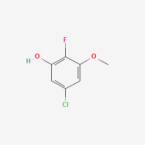 molecular formula C7H6ClFO2 B7963499 5-Chloro-2-fluoro-3-methoxyphenol 