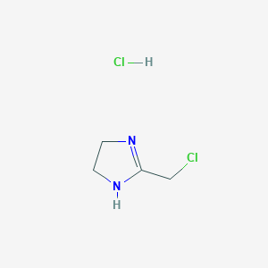 molecular formula C4H8Cl2N2 B079635 2-(氯甲基)-4,5-二氢-1H-咪唑盐酸盐 CAS No. 13338-49-3