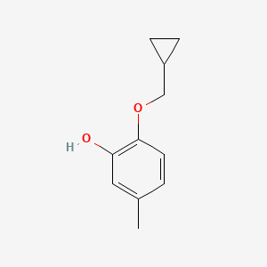 molecular formula C11H14O2 B7963527 2-(Cyclopropylmethoxy)-5-methylphenol 