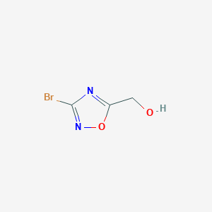 molecular formula C3H3BrN2O2 B7963529 (3-Bromo-1,2,4-oxadiazol-5-yl)methanol 