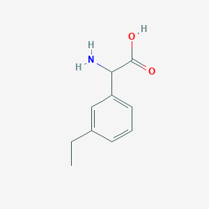 molecular formula C10H13NO2 B7963539 2-Amino-2-(3-ethylphenyl)acetic acid 