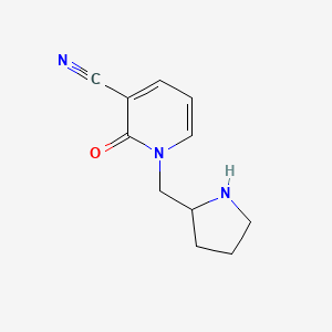 molecular formula C11H13N3O B7963625 2-Oxo-1-(pyrrolidin-2-ylmethyl)pyridine-3-carbonitrile 