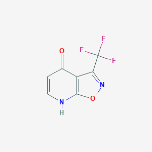molecular formula C7H3F3N2O2 B7963632 3-(Trifluoromethyl)isoxazolo[5,4-b]pyridin-4-ol 