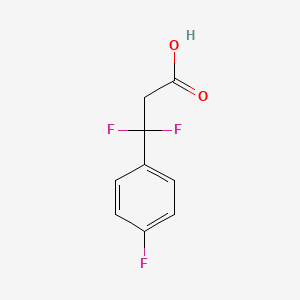 molecular formula C9H7F3O2 B7963637 3,3-Difluoro-3-(4-fluoro-phenyl)-propionic acid 