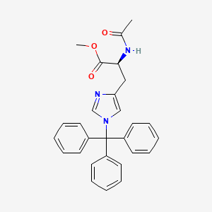 molecular formula C28H27N3O3 B7963658 Methyl (2S)-2-acetamido-3-[1-(triphenylmethyl)imidazol-4-YL]propanoate 