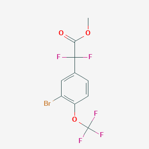 molecular formula C10H6BrF5O3 B7963687 Methyl 2-[3-bromo-4-(trifluoromethoxy)phenyl]-2,2-difluoroacetate 