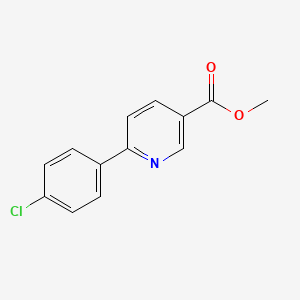 molecular formula C13H10ClNO2 B7963704 Methyl 6-(4-chlorophenyl)nicotinate 