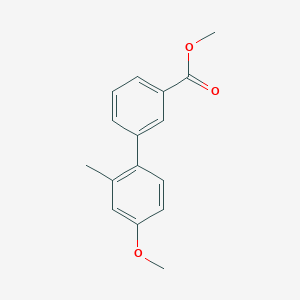 molecular formula C16H16O3 B7963725 Methyl 3-(4-methoxy-2-methylphenyl)benzoate 