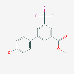 molecular formula C16H13F3O3 B7963727 Methyl 3-(4-methoxyphenyl)-5-(trifluoromethyl)benzoate 