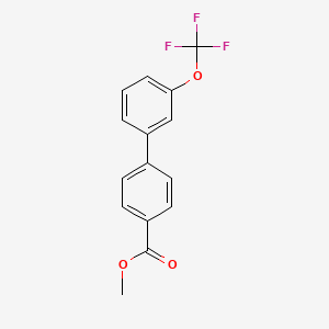 molecular formula C15H11F3O3 B7963799 Methyl 4-[3-(trifluoromethoxy)phenyl]benzoate 