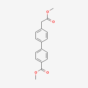 molecular formula C17H16O4 B7963813 Methyl 4-[4-(2-methoxy-2-oxoethyl)phenyl]benzoate 