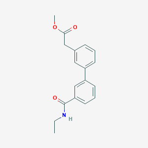 Methyl 2-{3-[3-(ethylcarbamoyl)phenyl]phenyl}acetate