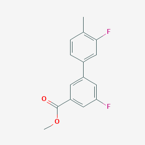 molecular formula C15H12F2O2 B7963856 Methyl 3-fluoro-5-(3-fluoro-4-methylphenyl)benzoate 