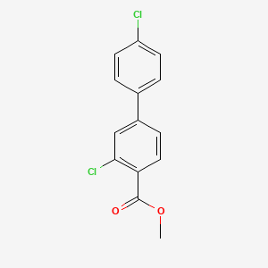 molecular formula C14H10Cl2O2 B7963887 Methyl 2-chloro-4-(4-chlorophenyl)benzoate 