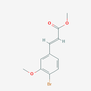 molecular formula C11H11BrO3 B7963894 Methyl (2E)-3-(4-bromo-3-methoxyphenyl)prop-2-enoate 