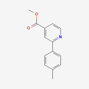 molecular formula C14H13NO2 B7963895 Methyl 2-(4-methylphenyl)pyridine-4-carboxylate 