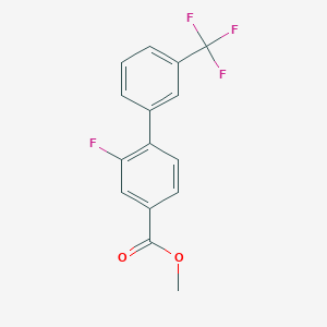 molecular formula C15H10F4O2 B7963918 2-Fluoro-3'-(trifluoromethyl)biphenyl-4-carboxylic acid methyl ester 